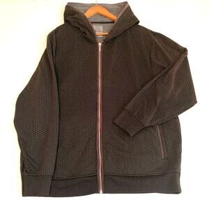 LOUIS CHAVLON Men’s Charcoal Grey Red Trim Full Zip Front Jacket Size 3XL